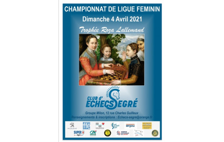 Segré organisera le tournoi rapide féminin le 04 avril 2021