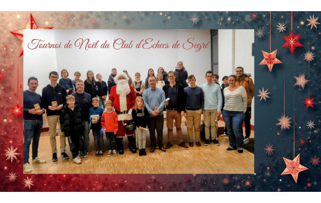 Tournoi de Noël du Club d’Échecs de Segré : un moment convivial en présence du Père Noël